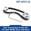 Zyaobei-Timing Pulley 2M/2GT 20Teeth 40Teeth Synchronous Timing Pulley Belt Bore5-12mm