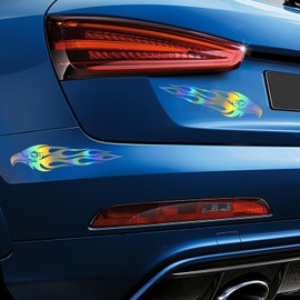 Eagle Car Sticker, Motorcycle Decals - Flame Eagle Sticker, Motorcycle Decal, Automotive Decals for SUV, Motorcycle