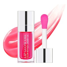 Bluemega Plump Lip Glow Oil Lip Gloss Crystal Jelly Lip Care Oil Aceite Labial Hidratante Pulido Sexy Lip Tinted Lip Plumper Pulido Lápiz Labial Antiadherente, Gran Cabeza de Cepillo(6#)