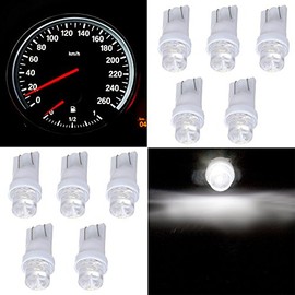 cciyu 10 Pack White T10 168 194 Led Bulbs Instrument Cluster Panel Dash Spread Light