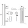 SMARTSTANDARD 12" Barn Door Handles,Sliding Barn Door Pull Handle White