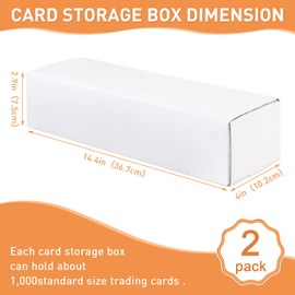 HANWRAPS Card Storage Box,2-Pack • 1000 Count Card Box,Trading card storage box for TCG/Mtg/Sports Card Storage and Collection,14.4 INCH Horizontal