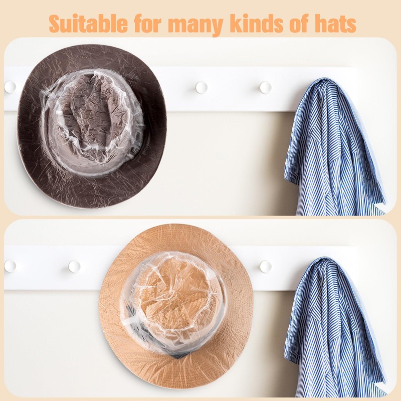 Cowboy Hat Cover, Plastic Cowboy Hat Rain Covers Waterproof Hat
