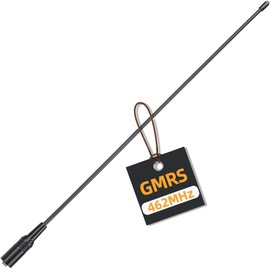 ABBREE AR-771C GMRS (155/462MHz) Antenna 15.3inch Whip Antenna SMA-Female for Baofeng UV-5R UV-5G Mini GMRS GM-15Pro GM-5RH UV-5G Plus TD-H3 UV-9G Radioddity GM-30 Plus GMRS Radios (Black)