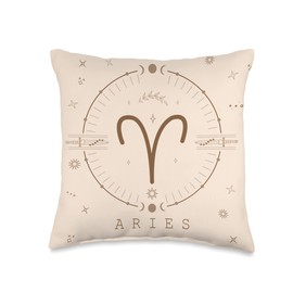 Astrological Stars Celestial Zodiac Sign Aesthetic Aries Throw Pillow