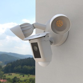 TIUIHU Camera Rain Cover for Ring Floodlight Camera Plus Cable (Floodlight Cam Wired Plus), Floodlight Camera Sun Protection / Rain Cover, Surveillance Camera Outdoor Accessories (White)