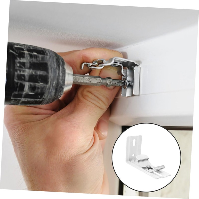 ABOOFAN 2pcs Vertical Blinds Mounting Brackets Shaped Curtain Fixing Clips