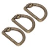20Pcs Metal D Rings Snake Pattern Wear Resistant Metal Rings