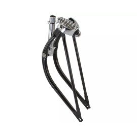 Lowirder GENUINE VINTAGE LOWRIDER 20" STEEL BENT BICYCLE SPRING FORK 1" IN BLACK/CHROME.