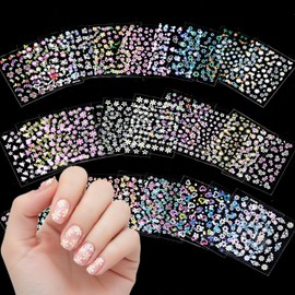 30 hojas de calcomanías para decoración de uñas, autoadhesivas 3D, ultraligeras a prueba de agua, bricolaje y salón de uñas (Flores de colores, 30 hojas)