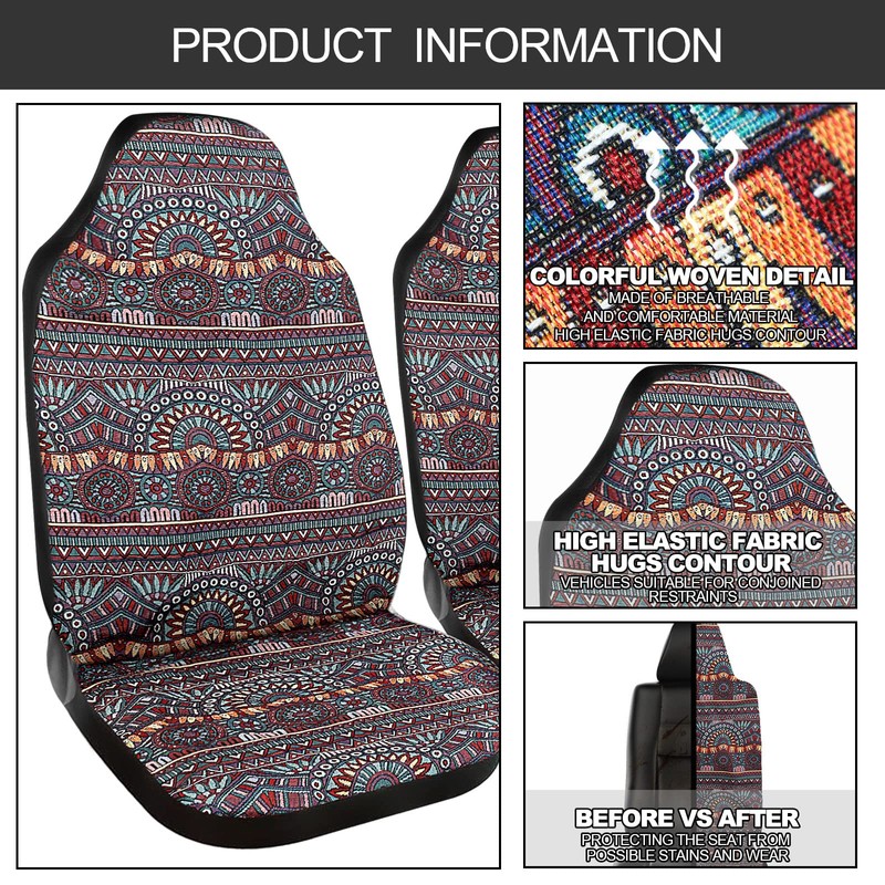 Frienda Baja Saddle Blanket Car Seat Covers Full Set Multicolor