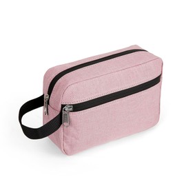XQXA Toiletry Bag for Men, Hanging Dopp Kit Water Resistant Travel makeup Bag for women, Mens Travel Bag Shaving Bag for Toiletries Accessories (Pink)