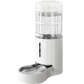 CZPET Automatic 8.5L Dog and Cat Water Dispenser with Stainless Steel Bowl Gravity Waterer,100% BPA-Free,Large Capacity and Drinking Area Noise-Free for Pets