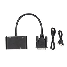 2 in 1 Splitter VGA to VGA High Definition Multimedia Interface Adapter High Resolution Stable Computer Accessories