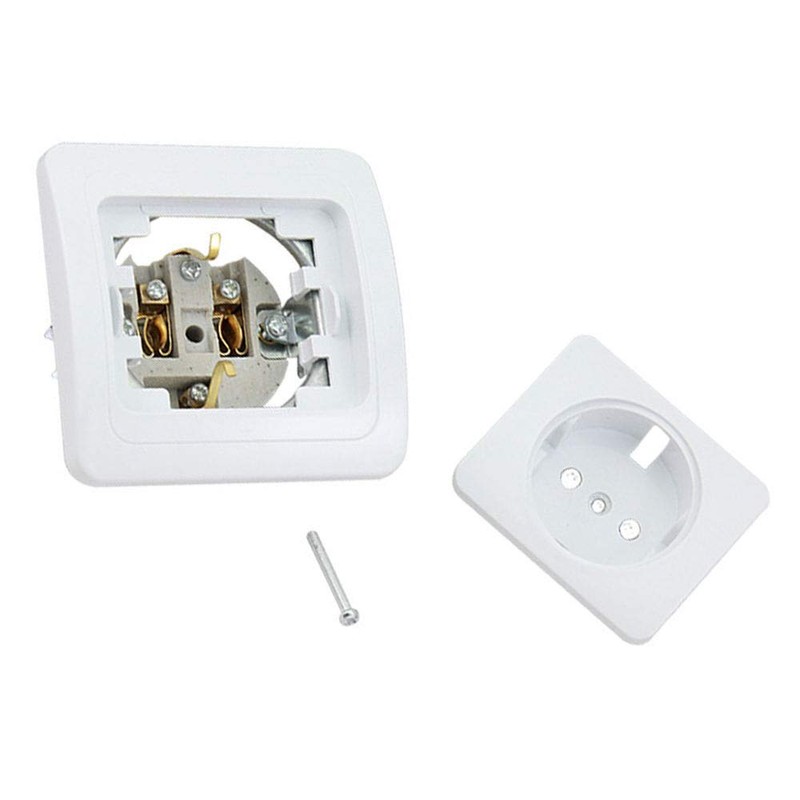 Mayata 1pcs Wall Panel Power Socket Plug Grounded 16A French
