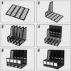 Marte Vanci 4 Sections Sturdy Plastic Magazine Holder Frames File