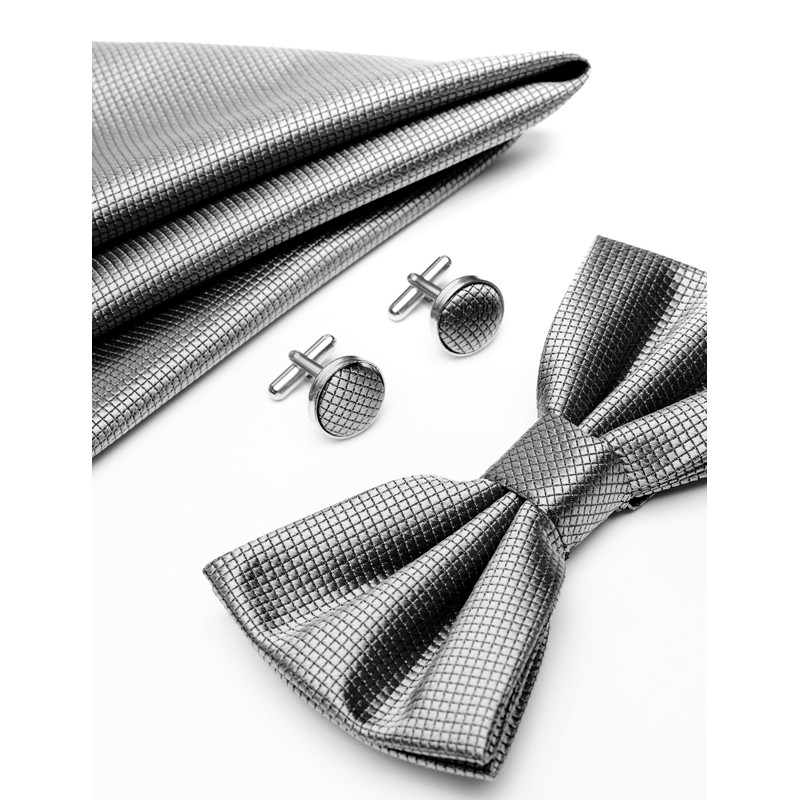 Ladeheid Set BHC Bow Tie with Pocket Square Set Including