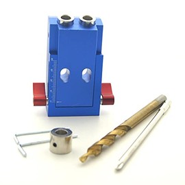 KATSU Pocket Hole Drilling Jig Kit with Step Bit Woodworking Joinery Tool Hole Drilling Guide Positioner Locator 105402