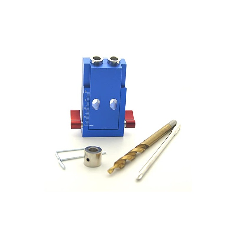 KATSU Pocket Hole Drilling Jig Kit with Step Bit Woodworking