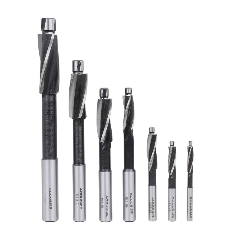 Accusize Industrial Tools 7 Pc Metric Hss Solid Capscrew Counterbore