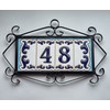 Daniella-M2 Spanish Hand-painted Ceramic Dark Blue Number With Dark Blue