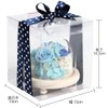 TEATSIGHT Preserved Flower Arrangement in a Glass Pot, Wrapped, 3 Flowers