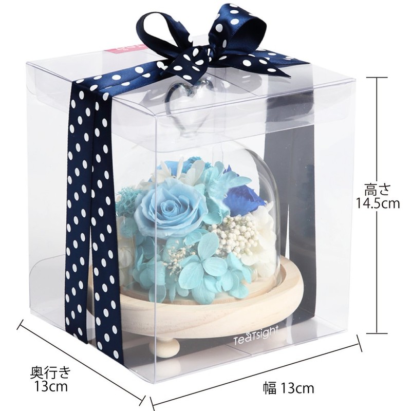 TEATSIGHT Preserved Flower Arrangement in a Glass Pot, Wrapped, 3 Flowers