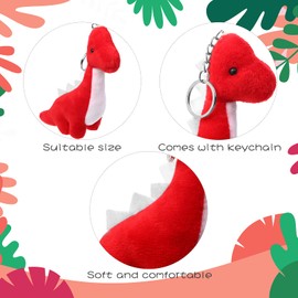 9 Pieces Dinosaur Stuffed Animals 4-6 Inch Mini Plush Dinosaur Figures Assortment Keychain Toy Soft Backpack Ornaments Pendant for Stocking Stuffers, Doll Machine, Dinosaur Party Favors