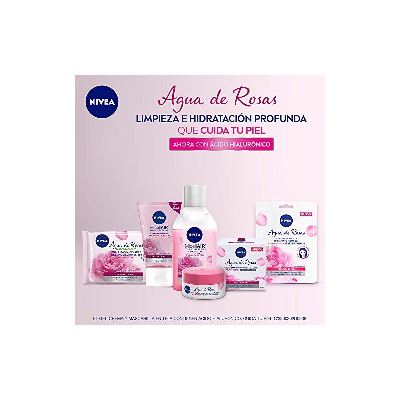 Nivea Agua Rosas Gel Crema Hidratante Ácido Hialurónico Una Piel
