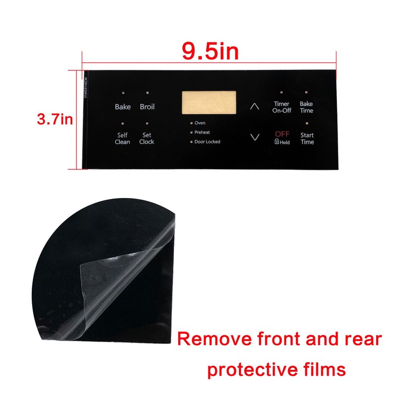 Replacement 316419145, Oven Control Overlay for Frigidaire,AP6248313, PS12114511,4582995 Range 10