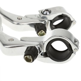 LUOEM Bicycle Brake Lever Fit 22.2 mm / 24 mm (Silver), silver