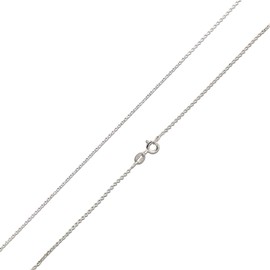 Schöner-SD fine pea chain necklace, Rhodium-plated 925 silver., Silver
