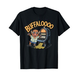 Lucky Buffalo Casino Slot Machine Gambling Gift Gambler T-Shirt