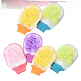 Healeved 6pcs Exfoliating Bath Gloves for Men Women Comfortable Shower Scrub Mitts Material Random Colors for Deep Cleansing and to Hard Areas
