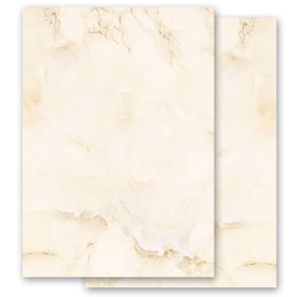 Writing Paper Marble & Structure Marble Beige – DIN A6 Format 100 Sheets Paper-Media