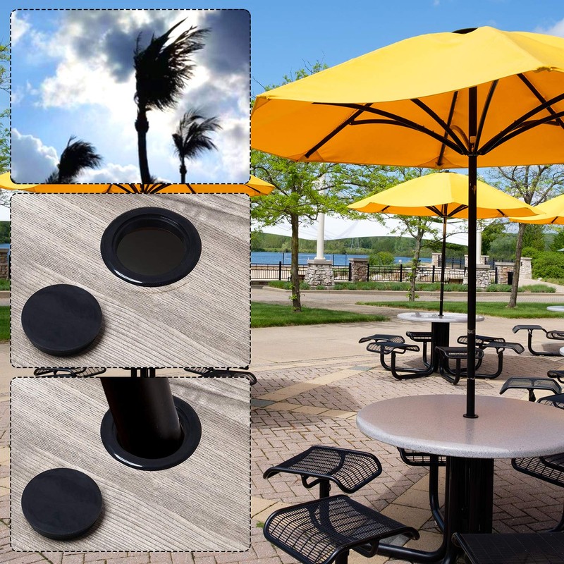 Maitys 4 Pieces Silicone Patio Table Umbrella Hole Ring Plug