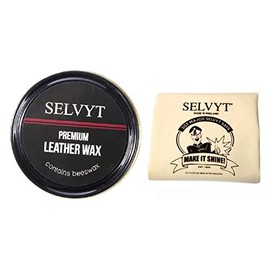 Selvyt Sgt. Major SR B Polishing Cloth 35x35cm and Leather Wax (Neutral)