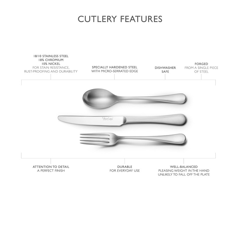 Robert Welch Radford Satin Cutlery Coffee/Espresso Spoon, Set of 8.