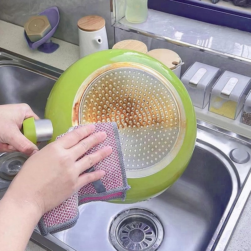 ZIRLZIM New Upgrade Multipurpose Non Scratch Wire Dishcloth, Soft Wire