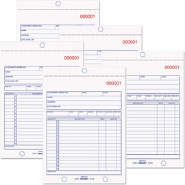 5 X REDIFORM Sales Order Book, Carbonless, 2 Part, 5.5 x 7.875", 50 Forms (5L320)