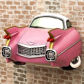 American Retro [Oldies Paper Holder] Paper Holder Oldies Pink Car