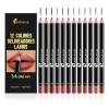 Kaisasa Lapiz Delineador Labios Impermeable Kit 12pcs