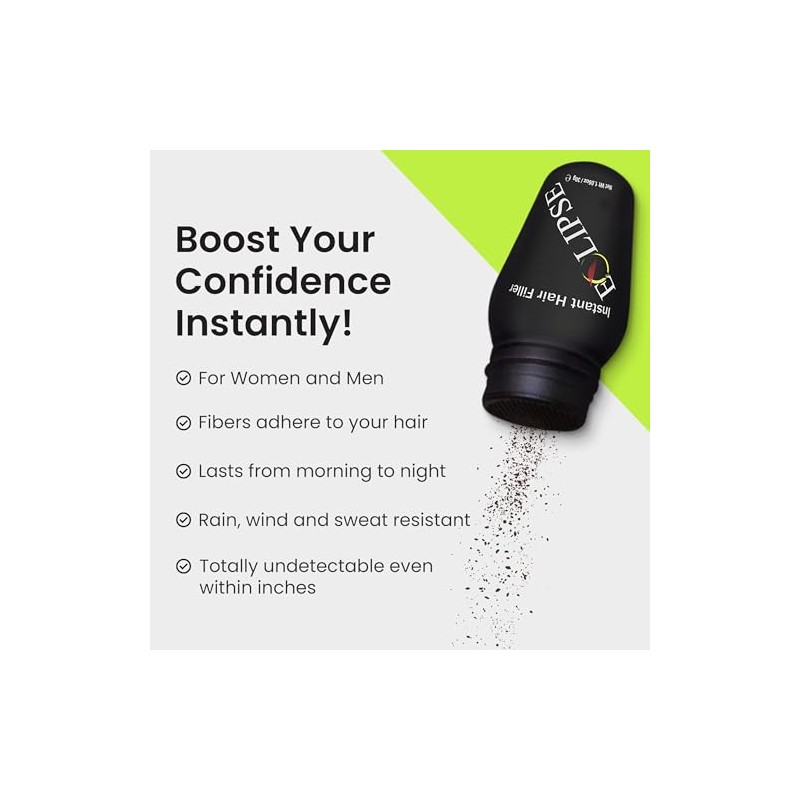 Eclipse Instant Hair Filler, Black, 30g