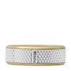 Fossil Men's Ring All Stacked Up Two-Tone Stainless Steel Band