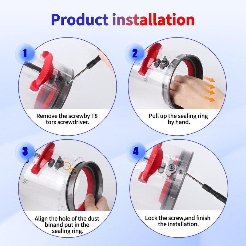 Dust Bin Fixed Sealing Ring Replacement Parts Compatible with Dyson