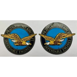 ItsYourAirplane.com Pair of Pratt & Whitney Aircraft Engine Decals - Eagle Facing Right, Eagle Facing Left