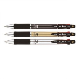 Java Jet 3 Ball M 3-Color Ballpoint Pen Gold Body 0.7mm / 자바 제트3볼M 3색볼펜 골드바디 0.7mm