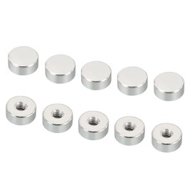 PATIKIL 20pcs M4 Cap Nuts Acorn Nut Screw Caps Insert Bolt Cover Flat Female Thread Hardware Accessories Lighting Fixture Silver Tone