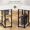 SINPAID 40IN Computer Desk with Shelves, Cream White Sturdy Small