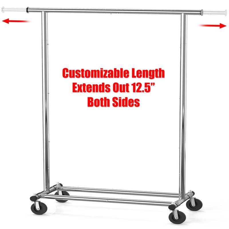 Simple Houseware Heavy Duty Clothing Garment Rack, Holds Up to